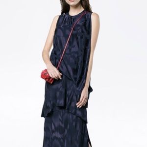Sies Marjan Lysa Silk Blend Sleeveless Blouse Navy Blue 2